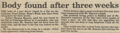 19830701 TAXI DRIVER FOUND DEAD AFTER THREE WEEKS CN