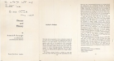 19720500 DISEASE AND HISTORY CAL CONTRIBUTOR HELEN LONG (nee Vlasto) INSCRIBED FOR CHRISSY & MICHAEL VLASTO