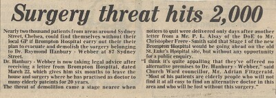 19800411 DR RAYMOND HANBURY-WEBBER SURGERY THREAT CN