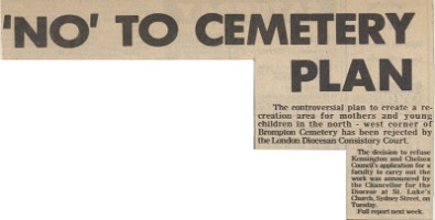 19801212 BROMPTON CEMETERY PLAN DENIED CN