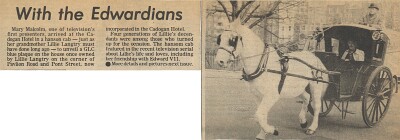 19801212 LILLIE LANGTRY PLAQUE GRAND-DAUGHTER CN