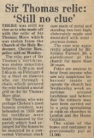 19810213 SIR THOMAS MORE RELIC STOLEN CN