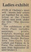 19810904 CHENIL GALLERY FALAISE DE LA FORCE LILY CORBETT JANE COYLE MIRIAM YOUNG DEIDRE BORLAISE ARCA CN