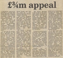 19821022 ROYAL MARSDEN HOSPITAL APPEAL SIR DAVID LORAM CN