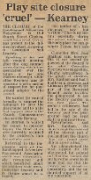 19821105 ADVENTURE PLAYGROUND CLOSURE CRUEL NEIL KEARNEY CN