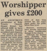 19830617 ANONYMOUS GIFT TO HOLY TRINITY BROMPTON CN
