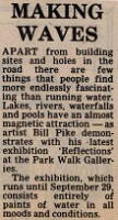 19830916 MAKING WAVES BILL PIKE PARK WALK GALLERIES CN