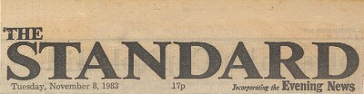 19831108 EVENING STANDARD MASTHEAD ES