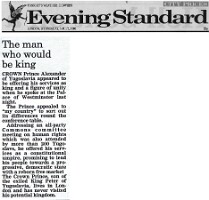 19910703 EVENING STANDARD PRINCE ALEXANDER ES